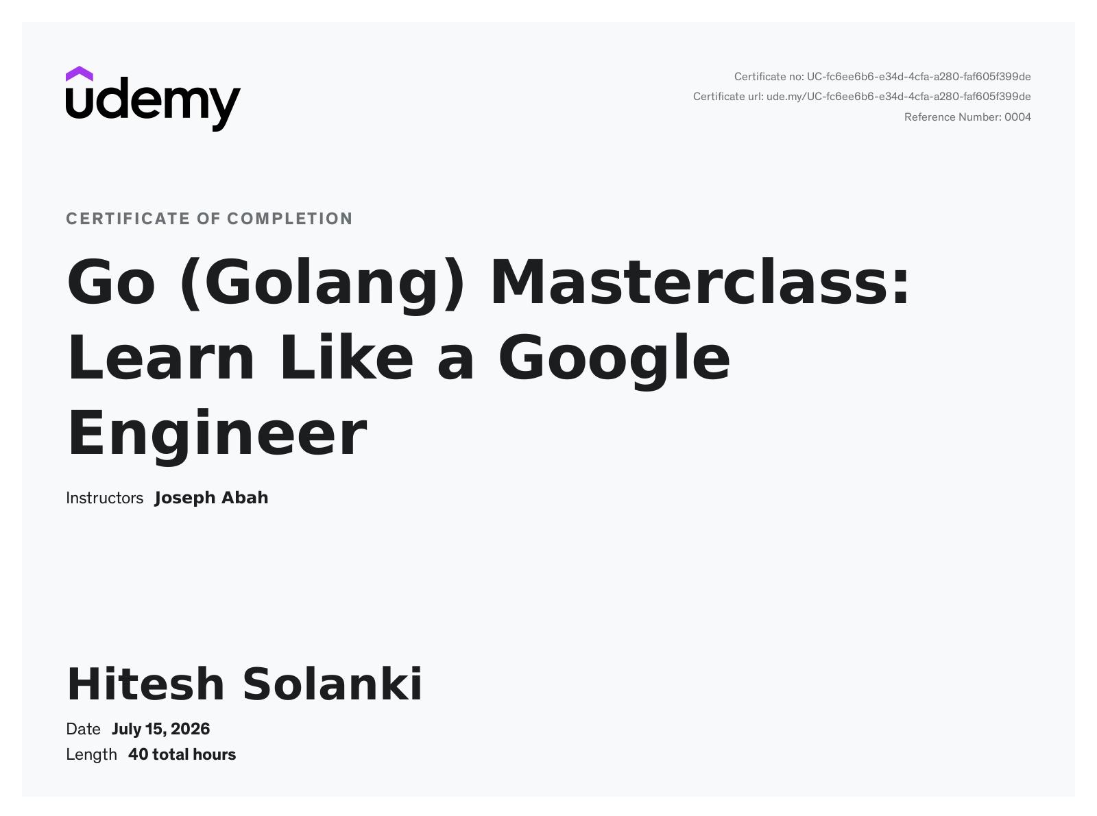Go (Golang) Masterclass: Learn Like a Google Engineer